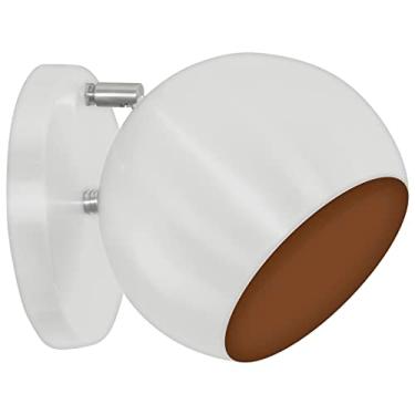 Imagem de Arandela Retrô Bola Lavabo Banheiro Sacada Branco/Cobre