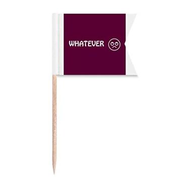 Imagem de Expression Whatever Choice Influence Bandeiras de palito de dente para marcação de rotulagem para bolo de festa comida prato de queijo