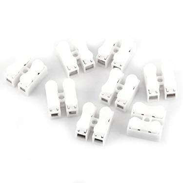 Imagem de 100pcs 10A 220V 2 pinos bloco conector de cabo de desconexão rápida kit de emenda compacto para conexão de fio de luz de tira de LED