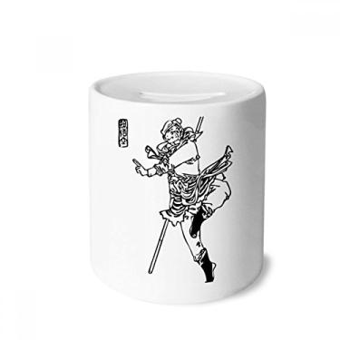 Imagem de DIYthinker China obra-prima chinesa peregrinação desenho dinheiro caixa cerâmica porta-moedas presente cofrinho