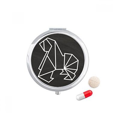 Imagem de Caixa de comprimidos abstrata em formato geométrico de origami, bolso para remédios