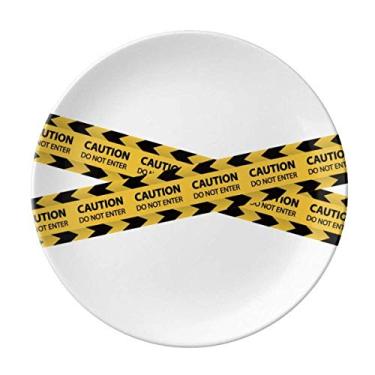 Imagem de Logo Linha de cuidado sem entrada Placa decorativa de porcelana Salver Prato de jantar