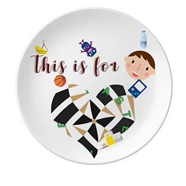 Imagem de Masterpiece Interval Block Confusion Prato de Porcelana Redondo, Prato de Jantar Masculino