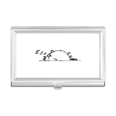 Imagem de Lazy Cat Lying Line Porta-cartões de visita