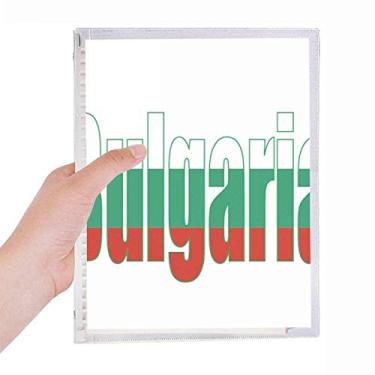 Imagem de Caderno com nome da bandeira da Bulgária com folhas soltas e diário recarregável