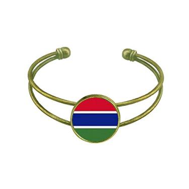 Imagem de Bracelete retrô com a bandeira nacional da Gâmbia da África