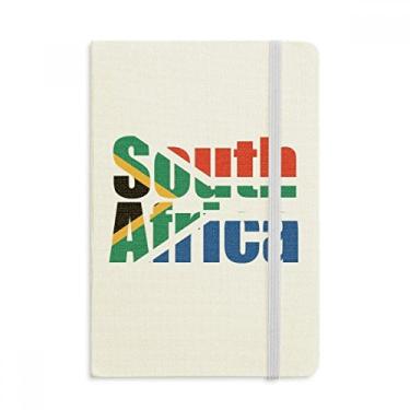 Imagem de Caderno com nome da bandeira da África do Sul com capa dura em tecido oficial