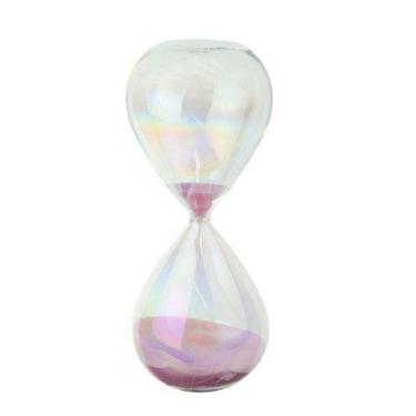 Imagem de Enfeite Ampulheta De Vidro 15 Minutos 16 Cm Cristal Color - Toprio