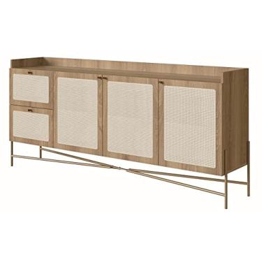 Imagem de Buffet Oslo Hanover 3 Portas 2 Gavetas Pés Metálicos 183cm - 70182