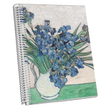 Imagem de Caderno Pautado 100 Folhas Capa Dura Espiral 15X21cm  Íris Van Gogh -