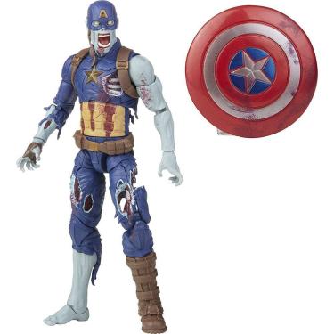 Imagem de Marvel Legends Series 6 polegadas Scale Action Figure Toy Zombie Captain America, Premium Design, 1 Figura e 1 Acessório