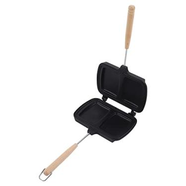 Imagem de Sanduicheira, Sanduicheira Fogão A Gás Máquina De Queijo Grelhado Sanduicheira Antiaderente Flip Grill Pan Frigideira Dupla Face Sanduíche Antiaderente Panini Maker Com Removível Para Panquecas De Caf