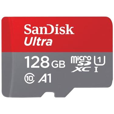 Imagem de SanDisk Cartão de memória ultra microSDXC UHS-I de 128 GB com adaptador - até 140 MB/s, C10, U1, Full HD, A1, cartão MicroSD - SDSQUAB-128G-GN6MA [Nova versão]