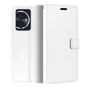 Imagem de Shantime Capa para Huawei Honor 100 5G, capa flip magnética de couro PU premium com suporte para cartão e suporte para Huawei Honor 100 5G (6,7 polegadas) branco