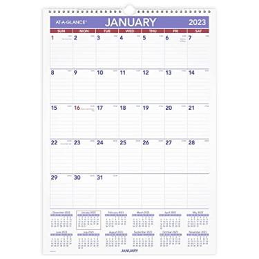 Imagem de Calendário apagável 2023, planejador de parede apagável a seco da AT-A-GLANCE, 30,48 cm x 43,18 cm, pequeno (PMLM0228)