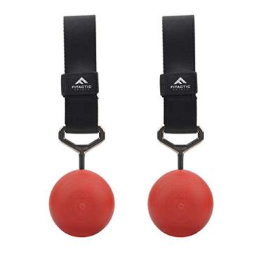 Imagem de Aderência de bola de canhão para treinamento sólido e escalada de rock fitactic para segurar a bola de força para os dedos e antebraço, bíceps, músculos traseiros, Vermelho, 3"
