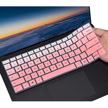 Imagem de Capa de teclado para laptop Microsoft Surface 6 5 4 3 Gen 34.3 cm e 38.1 cm, Surface Book 3 13.5 e 38.1 cm, acessórios protetores (não serve para Surface Laptop 7 2024 2025) - Ombre Pink