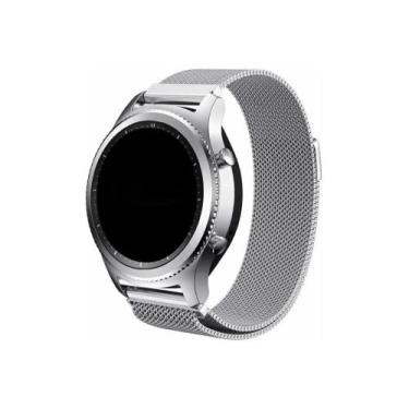 Imagem de Pulseira 22mm Magnética Milanese compatível com Galaxy Watch 3 45mm - Galaxy Watch 46mm - Gear S3 Frontier - Amz-fit GTR 47mm (C7) (Prata)