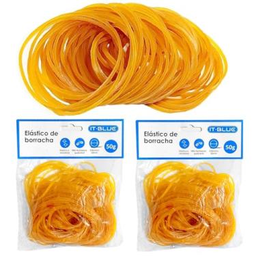 Imagem de Elástico Silicone 5cm Diâmetro 200 Elásticos Prender Dinheiro Pamonha Papelaria e Escritório