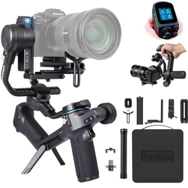 Imagem de Kit estabilizador de cardan FeiyuTech SCORP 2 para câmeras DSLR e sem espelho, rastreamento de IA integrado, cardan de 3 eixos para Sony/Canon/Nikon/Fujifilm, máx. 2,5 kg, tela sensível ao toque