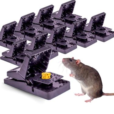 Imagem de Kit 10 Ratoeira Boca De Jacaré Captura De Ratos Reutilizável Domésticos