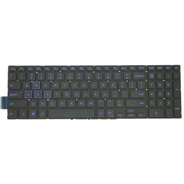 Imagem de Teclado para laptop, layout dos EUA, retroiluminação azul, sem acabamento de teclado, teclado de substituição para laptop de jogos Dell G7 7588 7590 7790, G5 5587 5590, G3 3579 3779 3590 Series Game