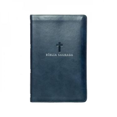 Imagem de Bíblia Nvi, Letra Grande, Couro-Soft Azul, Leitura Perfeita