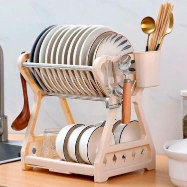 Imagem de Escorredor De Louça Prático Cozinha Plástico Eficiente P/Secar - BELLA