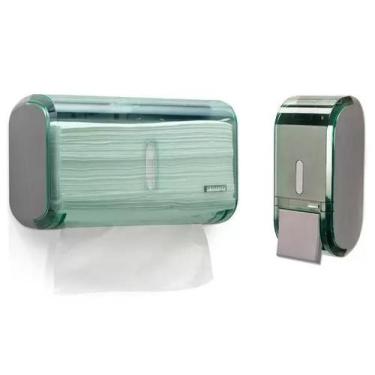 Imagem de Dispenser Papel Toalha Toalheiro + Saboneteira Sabonete Líquido Premis