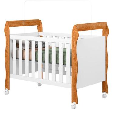Imagem de Berço Mini Cama 3 em 1 Soninho 100 Mdf Tigus Baby, Amadeirado