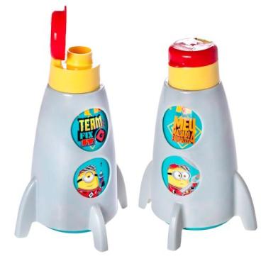 Imagem de Garrafa de Foguete Infantil 320ml dos Minions Plasútil Kit 2 Unidades,