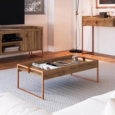 Imagem de Mesa Centro Columbia Retangular para Sala de Estar Woodmel