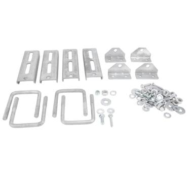Imagem de Galvanizado Swivel Top Bunk Bracket Kit Rotating Support Pads para Boat Trailer Square U Bolts