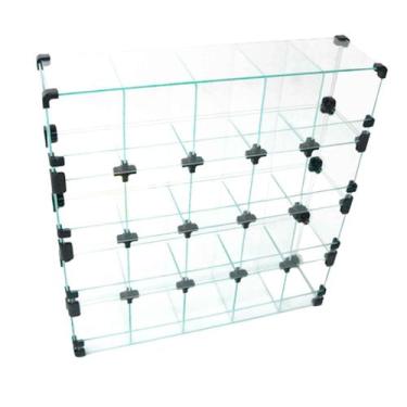 Imagem de Baleiro Expositor Preto de Vidro - 0,60 x 0,60 x 0,15m - LM Balcoes
