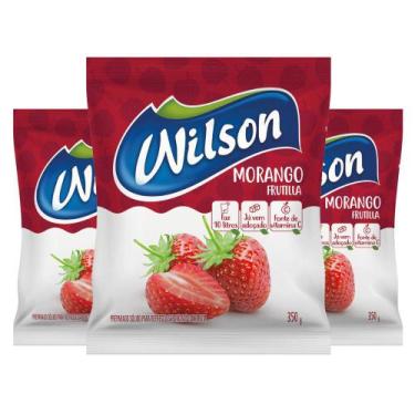 Imagem de Kit 3un de Suco Em Pó Refrescante Sabor Natural Morango 350G Rende 10L