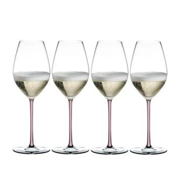 Imagem de Kit 4 Taças de Champagne Fatto a Mano Haste Colorida Riedel, Rosa