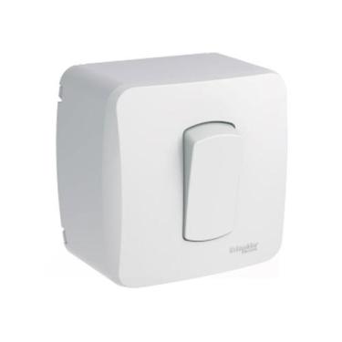 Imagem de Interruptor Simples de Sobrepor 10A Branco Dexson Miluz Schneider, Bra