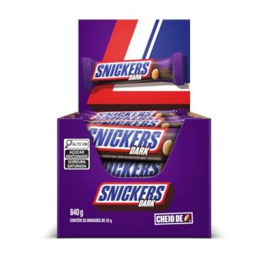 Imagem de Chocolate Snickers Dark - Display com 20 unidades de 42g