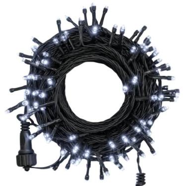 Imagem de Cordão 100 Led Fixo Branco Frio 10M com Strobo 220V - Meta Lumens