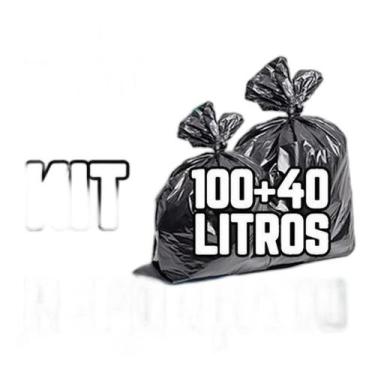 Imagem de Kit Saco De Lixo 100un 100l E 100un 40l Preto Reforçado - HIGIPACK