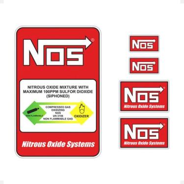 Imagem de Kit Adesivos Nos Nitrous Oxide Systems Carro Tuning Genérico - SPORTIN