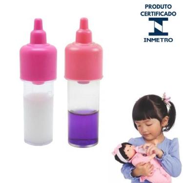 Imagem de Mamadeira Magica Leite E Suco de Uva Brinquedo De Boneca Menina - TMC