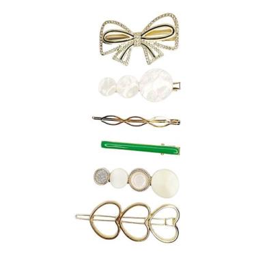 Imagem de Kit 6 presilhas de cabelo dourado bico de pato clipe grampo - CRIANCA 