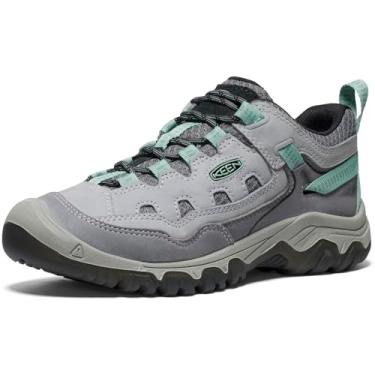 Imagem de KEEN Tênis de caminhada feminino Targhee 4 de altura baixa, durável, confortável, à prova d'água, Liga/granito verde, 12 Women/9.5 Men