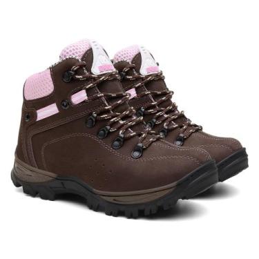 Imagem de Tênis Bota feminino Adventure Cano Alto trilha rapel, Marrom, 38