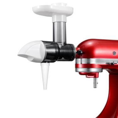 Imagem de GLINK Acessório de Espremedor Mastigador para Misturadores de Suporte Kitchenaid, Acessório de Espremedor Lento para Kitchenaid, Acessório de Espremedor de Prensa Fria para Kitchenaid, Branco (Mistura
