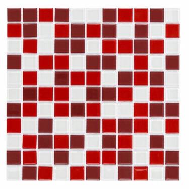Imagem de PASTILHA DE VIDRO MIX2516 - MISC CRISTAL VERMELHO 30x30cm - GLASS MOSA