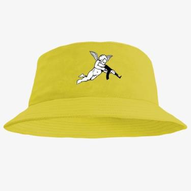 Imagem de Chapéu Bucket Hat Estampado Anjo - MP Moda Masculina, Único, Amarelo