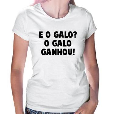 Imagem de Baby Look E o galo O galo ganhou! - Foca na Moda, Branco, M