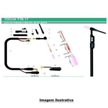 Imagem de Capa De Eletrodo Tig Longa P/ Tochas Tig Ttb 17/18/26 Balmer